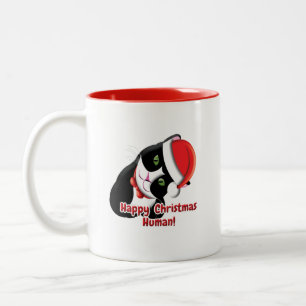Caneca De Café Em Dois Tons Papais noeis Cat