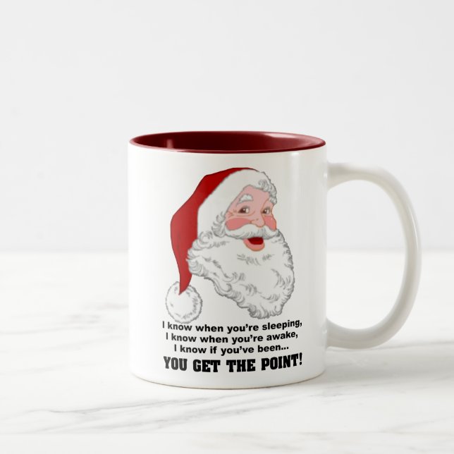 Caneca De Café Em Dois Tons Papais noeis conhecem Mug (Direita)