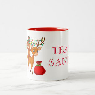 Caneca De Café Em Dois Tons Papais noeis da Holiday Team Café Mug