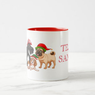 Caneca De Café Em Dois Tons Papais noeis da Holiday Team Café Mug