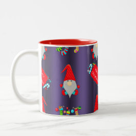 Caneca De Café Em Dois Tons Papais noeis do Blue Elves no Natal