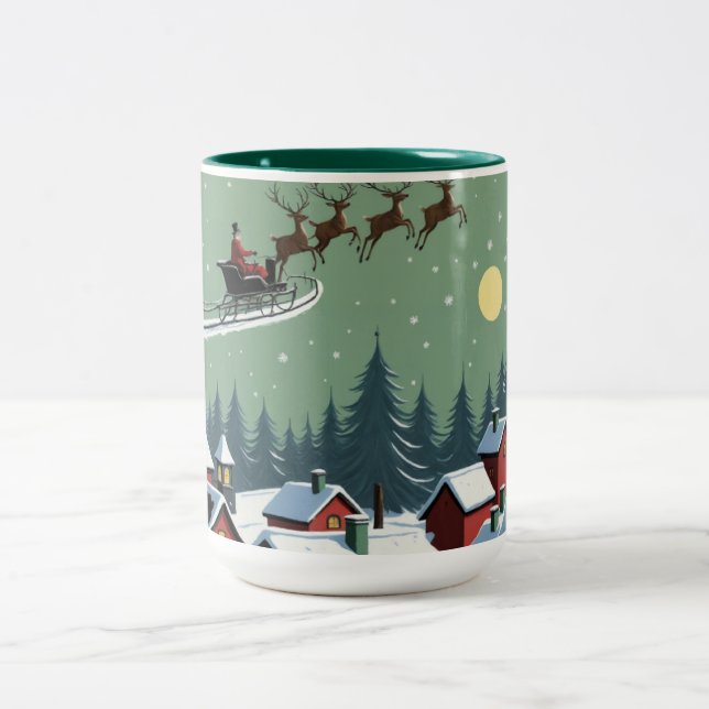 Caneca De Café Em Dois Tons Papais noeis e Sua Altura (Centro)