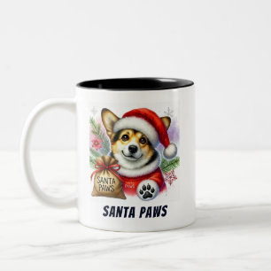 Caneca De Café Em Dois Tons Papais noeis Engraçados - Pinças Bonitas - Cachorr