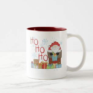 Caneca De Café Em Dois Tons Papais noeis Ho Ho Ho Camisetas e presentes