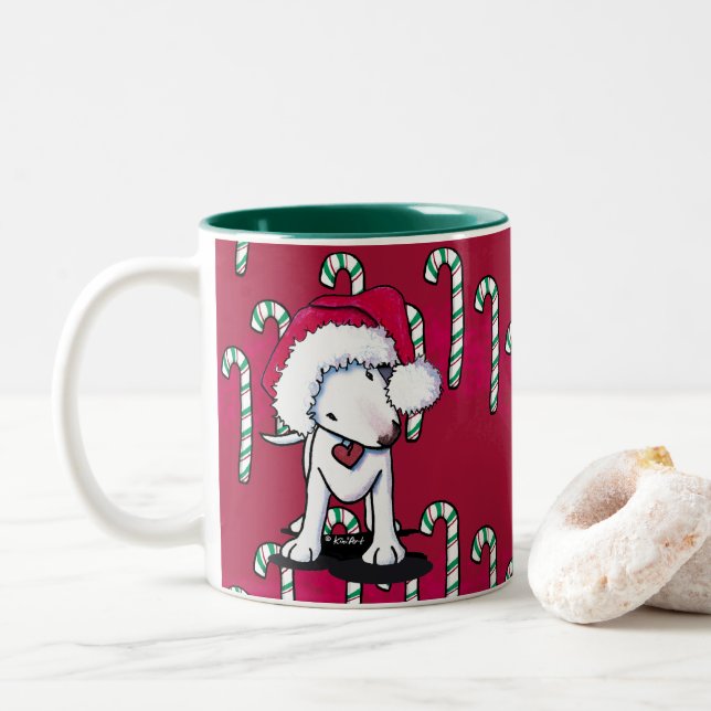 Caneca De Café Em Dois Tons Papais noeis KiniArt Bully Mug (Com Donut)