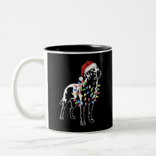 Caneca De Café Em Dois Tons Papais noeis Labrador Retriever Natal Light Dog Lo