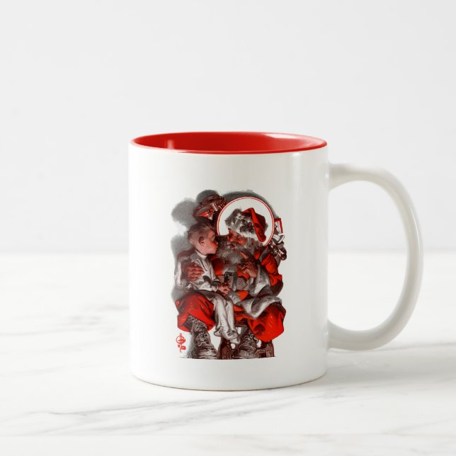 Caneca De Café Em Dois Tons Papais noeis Lap (Direita)