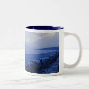 CANECA DE CAFÉ EM DOIS TONS PAPAIS NOEIS MONICA BLUE MUG