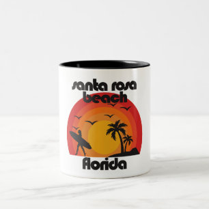 Caneca De Café Em Dois Tons Papais noeis Rosa Beach, Florida