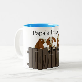 Caneca De Café Em Dois Tons Papas Pequeno Herdeiro de 4 Caprinos