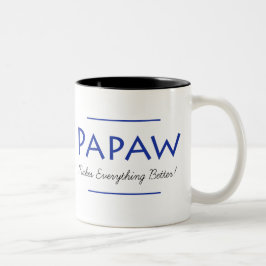 Caneca De Café Em Dois Tons Papaw torna tudo melhor