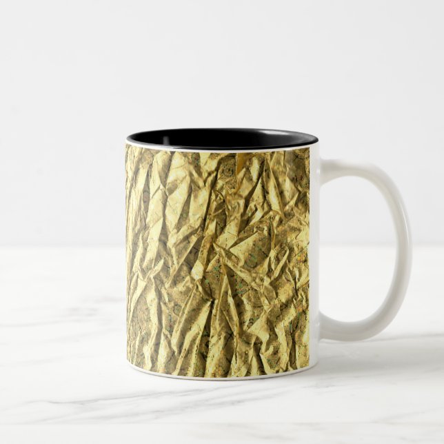 Caneca De Café Em Dois Tons Papel alumínio dourado brilhante (Direita)