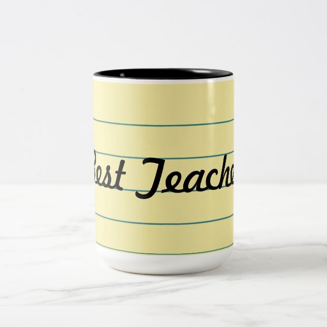 Caneca De Café Em Dois Tons Papel Amarelo (Centro)