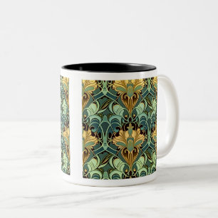 Caneca De Café Em Dois Tons Papel de parede, 11 oz, Art Nouveau