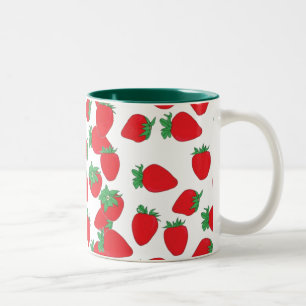 Caneca De Café Em Dois Tons Papel de parede da morango