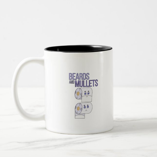 Caneca De Café Em Dois Tons Papel higiênico e barba (Esquerda)