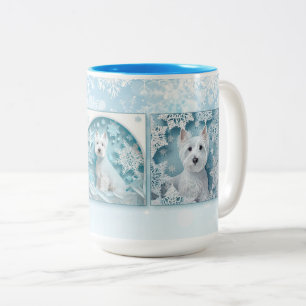Caneca De Café Em Dois Tons Paper Snowflake Westie