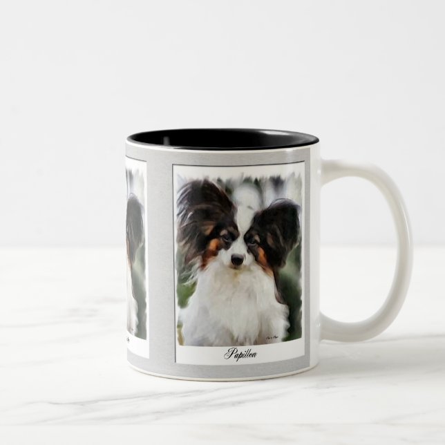 Caneca De Café Em Dois Tons Papillon Art Gifts (Direita)
