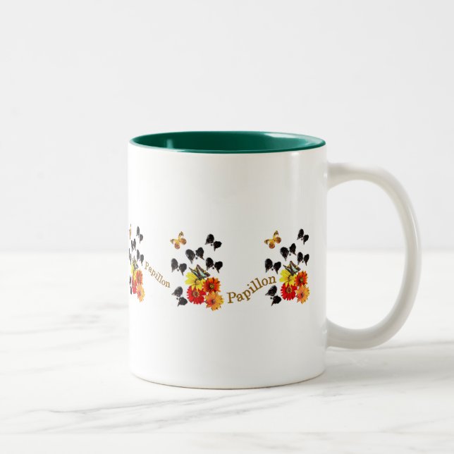 Caneca De Café Em Dois Tons Papillon Butterfly Gifts (Direita)