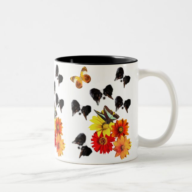Caneca De Café Em Dois Tons Papillon Butterfly Gifts (Direita)
