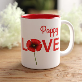 Caneca De Café Em Dois Tons Papoila personificada, café mug