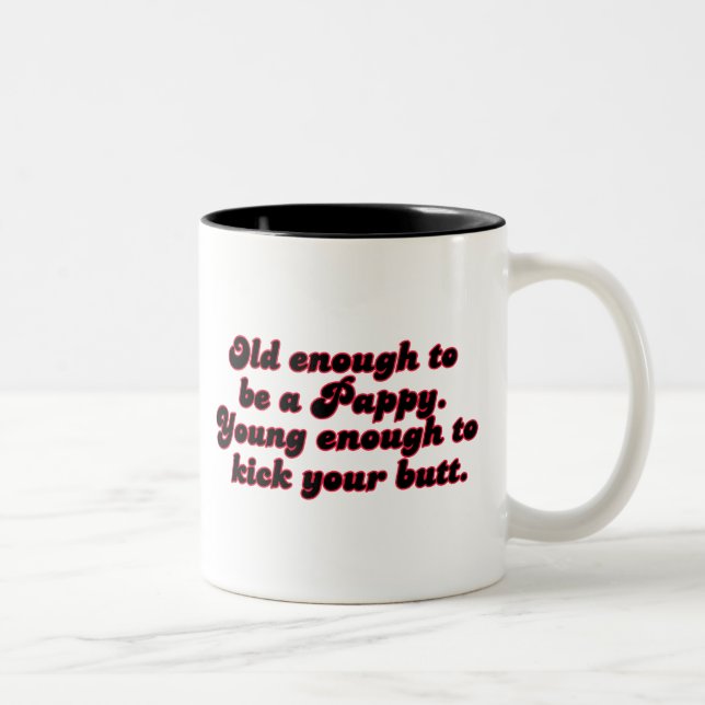 Caneca De Café Em Dois Tons Pappy velho bastante (Direita)
