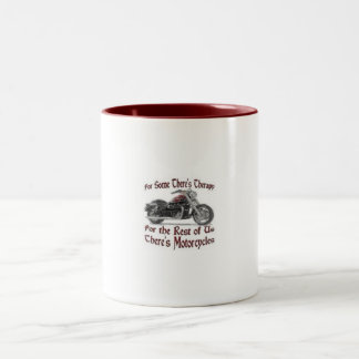 Caneca De Café Em Dois Tons para algum há uma terapia