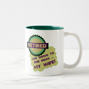 Caneca De Café Em Dois Tons Para baixo a um chefe