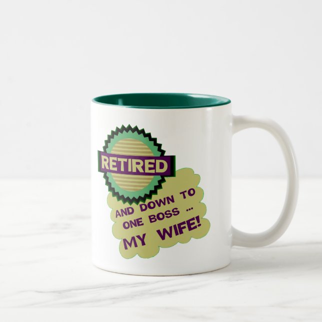 Caneca De Café Em Dois Tons Para baixo a um chefe (Direita)