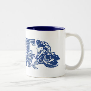 Caneca De Café Em Dois Tons Pára-choque de neve em azul