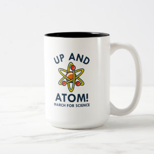Caneca De Café Em Dois Tons Para Cima E Atom!