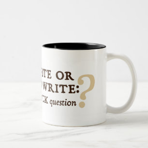 Caneca De Café Em Dois Tons Para escrever ou não escrever