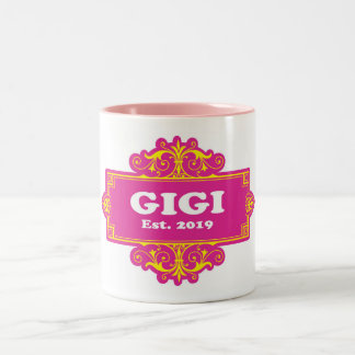 Caneca De Café Em Dois Tons Para Esse Especial "GiGi 2019"