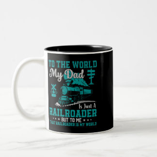 Caneca De Café Em Dois Tons Para O Mundo Meu Pai É Apenas Um Caminhante De Fer
