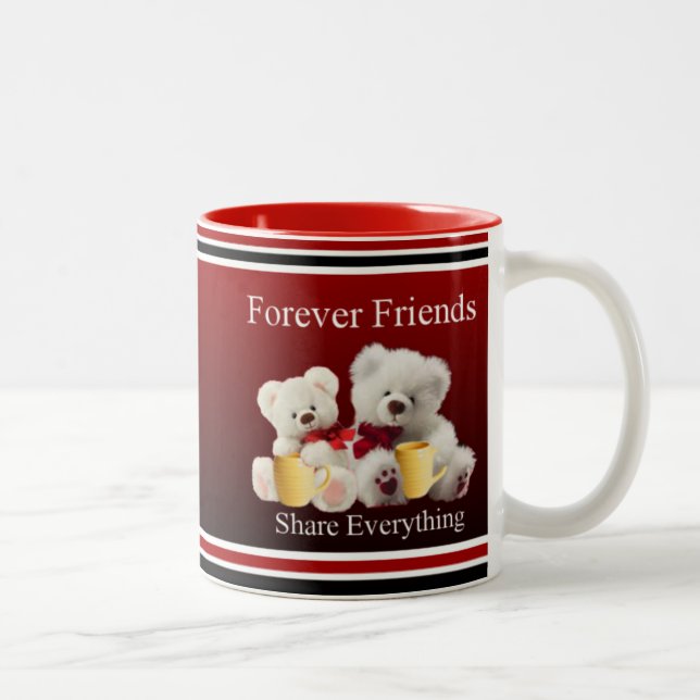 Caneca De Café Em Dois Tons Para sempre amigos Mugg (Direita)