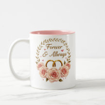 Para sempre e sempre - Mug de aniversário de casam