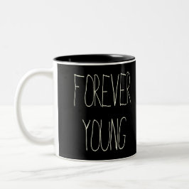 Caneca De Café Em Dois Tons Para sempre jovens