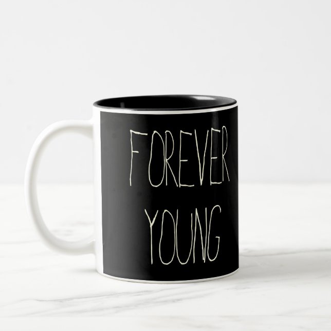 Caneca De Café Em Dois Tons Para sempre jovens (Esquerda)