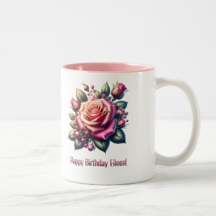 Caneca De Café Em Dois Tons Parabéns Eileen