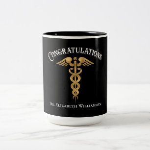 Caneca De Café Em Dois Tons Parabéns Formando Médico