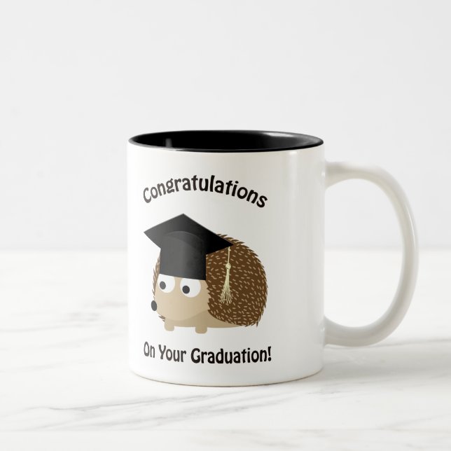 Caneca De Café Em Dois Tons Parabéns pela sua graduação (Direita)
