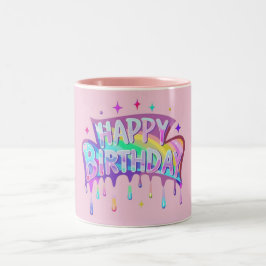 Caneca De Café Em Dois Tons "Parabéns, tipografia"