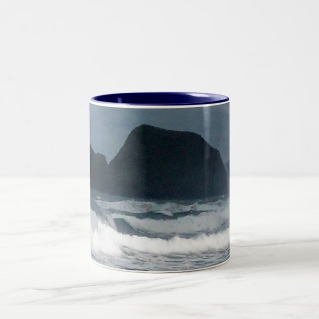 Caneca De Café Em Dois Tons Paraíso Tropical do Oceano Costeiro do Havaí (Centro)