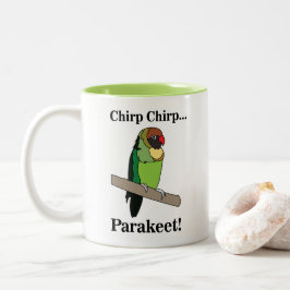 Caneca De Café Em Dois Tons Parakeet Bird 