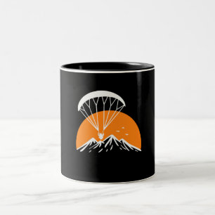 Caneca De Café Em Dois Tons Paramotoring Retro Vintage