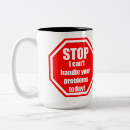 Caneca De Café Em Dois Tons Parar Mug
