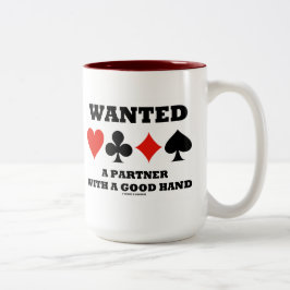Caneca De Café Em Dois Tons Parceiro Desejado Com Boa Mão (Quatro Conjuntos De
