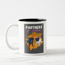 Caneca De Café Em Dois Tons parceiros de crime cachorros