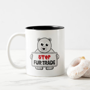 Caneca De Café Em Dois Tons Pare de trocar pelo urso polar triste