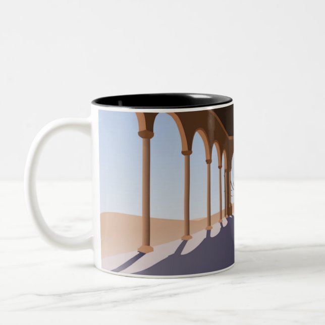 Caneca De Café Em Dois Tons Paredes de arcos (Esquerda)